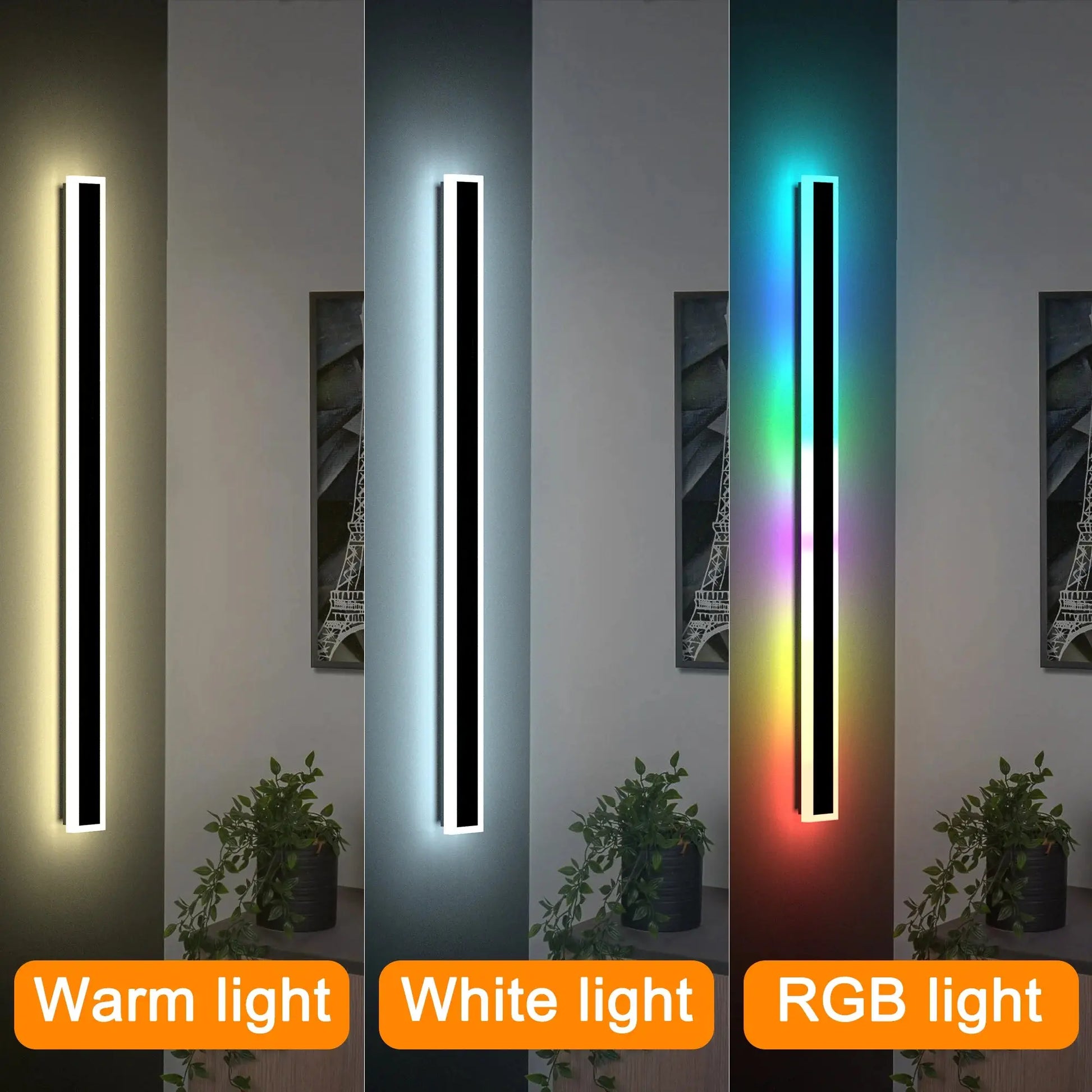 2-Pack 40” RGBW Frame Wall Light for Indoor & Outdoor