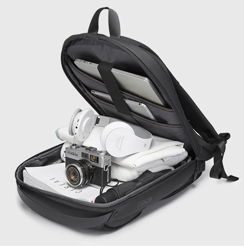BANGE Original Unique Design Multi-Layer Space Business Backpacks Men Teenage USB External Charge 15.6 Laptop Traval Backpack