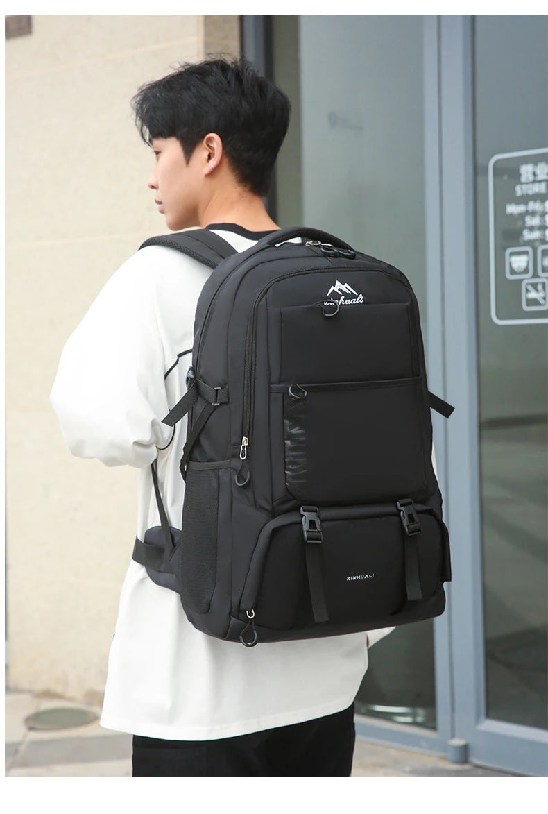 60L Travel Backpacks Men Business Laptop Pack Large Capacity 15.6 Inch Computer Bag Travel Commuting Daypack College Student Bag