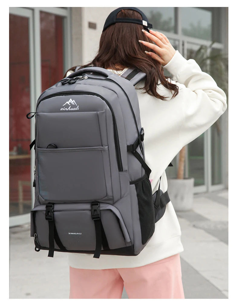 60L Travel Backpacks Men Business Laptop Pack Large Capacity 15.6 Inch Computer Bag Travel Commuting Daypack College Student Bag