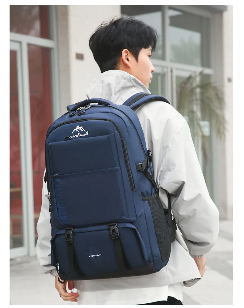 60L Travel Backpacks Men Business Laptop Pack Large Capacity 15.6 Inch Computer Bag Travel Commuting Daypack College Student Bag