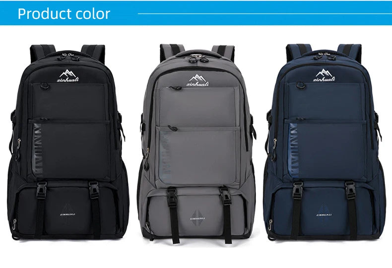 60L Travel Backpacks Men Business Laptop Pack Large Capacity 15.6 Inch Computer Bag Travel Commuting Daypack College Student Bag