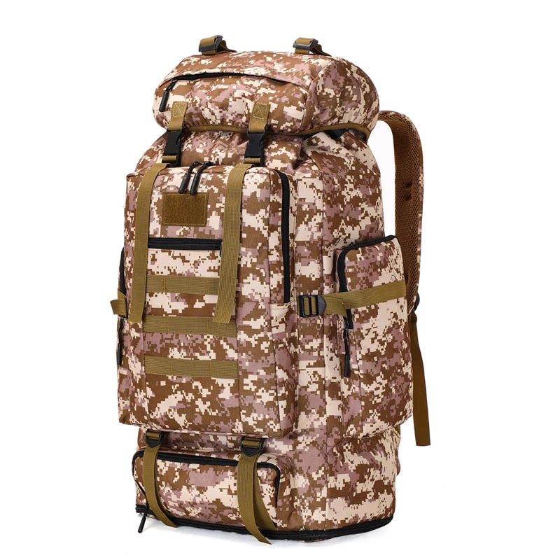 80L/100L Mountaineering Bag Climb Bag Tactical Backpacks Large Backpack Outdoors Hiking Camping Travel Bags