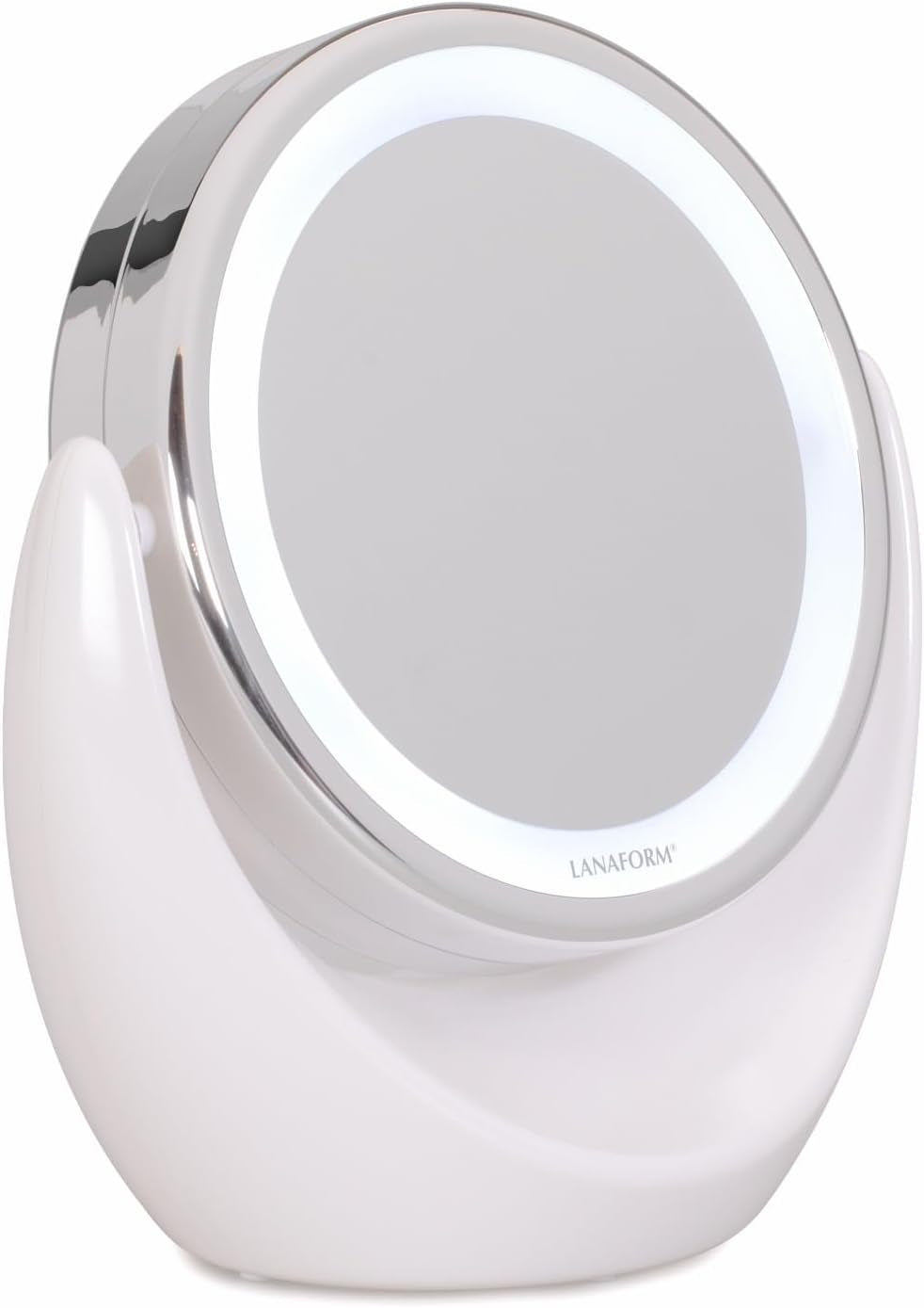 LED Mirror - Miroir Maquillage - Miroir LED Ø13 Cm - Miroir Grossissant - Effet Grossisant X1/ X10 - Miroir Double Face - Petit Miroir