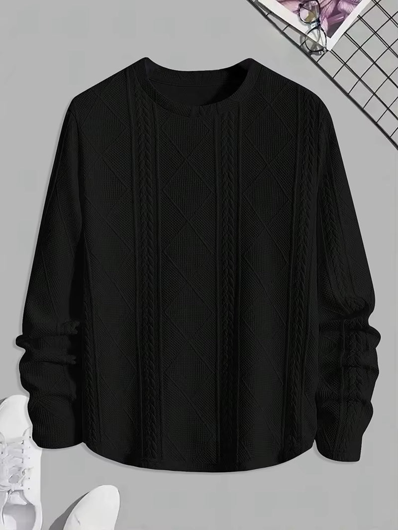 Men'S Homewear Pajamas Long Sleeve Fashion Daily High Quality Solid Color Pajamas