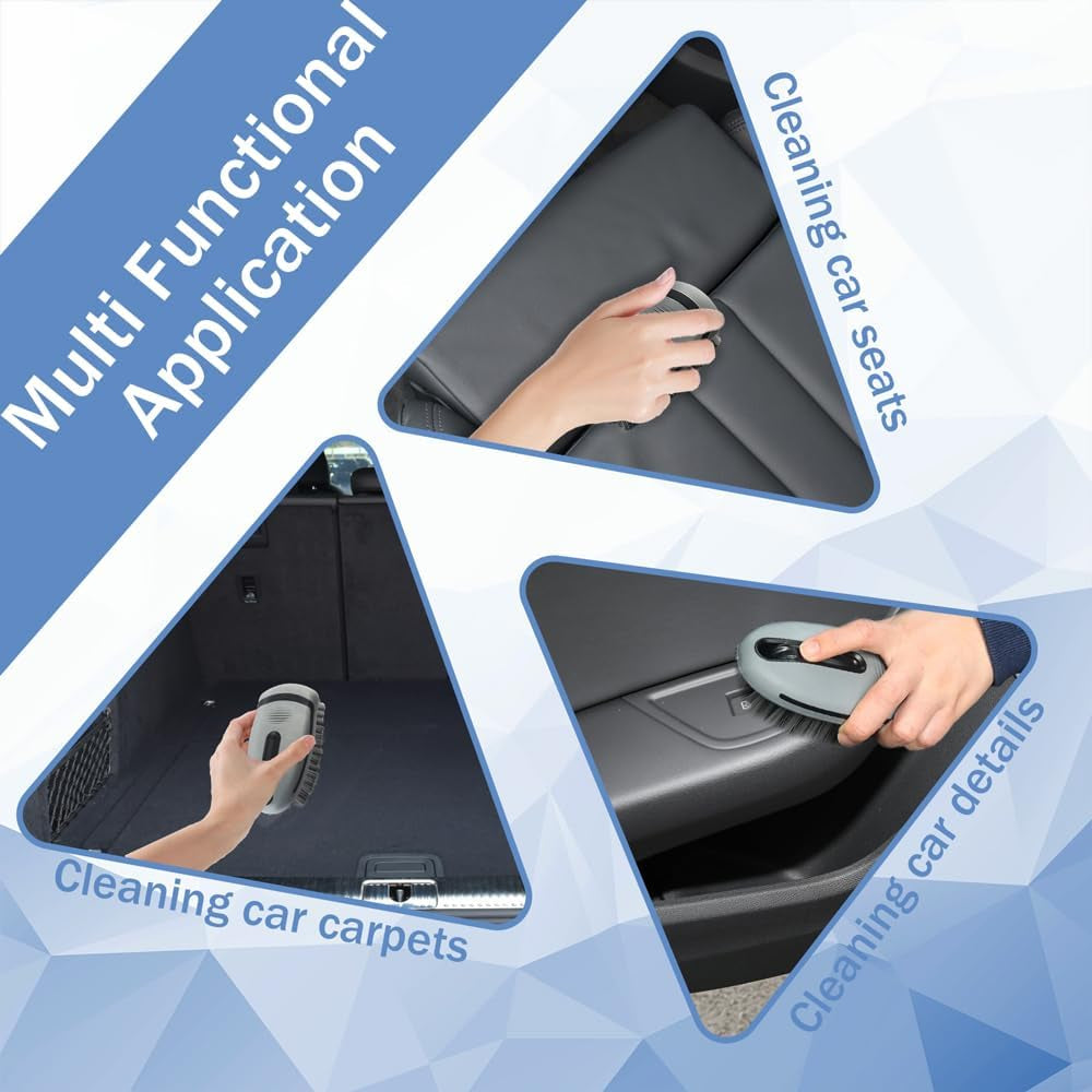 Carpet and Upholstery Cleaning Brush, Car Detailing Brush, Carpet Scrubber Stiff Bristle Detailing Scrub Brushes, Universal Car Accessories Interior Leather Brush for Car, Home, Couch