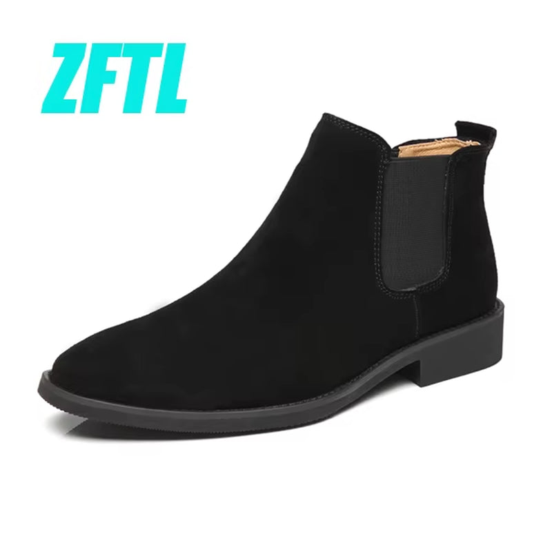 NEW Men'S Chelsea Boots Men'S Boots Cow Suede Slip-On British Style Desert Boots Men'S Casual Boots Men'S Ankle Boots 2023