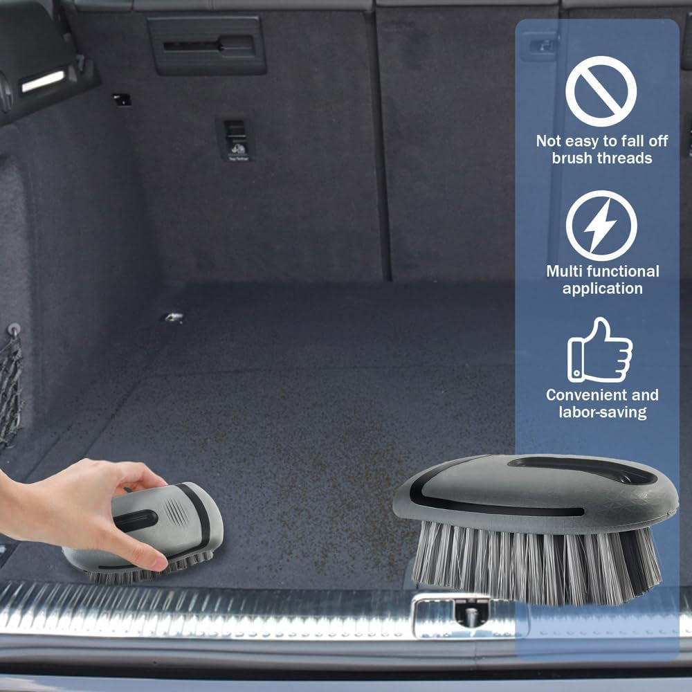 Carpet and Upholstery Cleaning Brush, Car Detailing Brush, Carpet Scrubber Stiff Bristle Detailing Scrub Brushes, Universal Car Accessories Interior Leather Brush for Car, Home, Couch