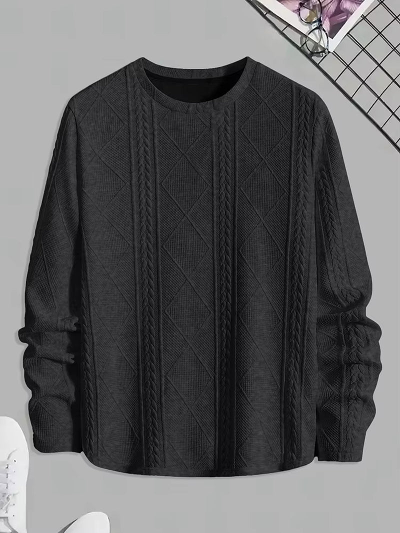 Men'S Homewear Pajamas Long Sleeve Fashion Daily High Quality Solid Color Pajamas