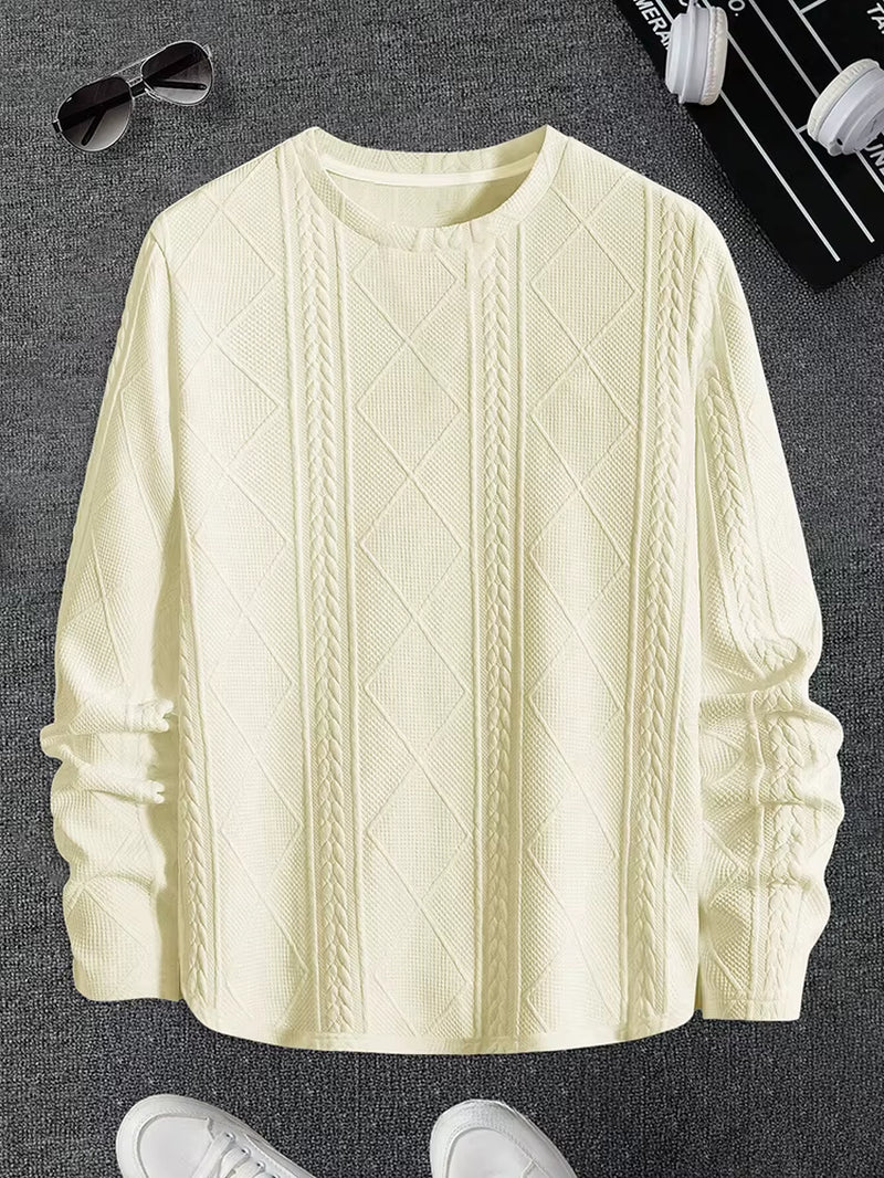 Men'S Homewear Pajamas Long Sleeve Fashion Daily High Quality Solid Color Pajamas