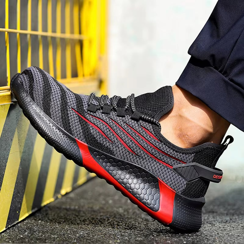 Men Work Safety Shoes Anti-Puncture Working Sneakers Male Indestructible Work Shoes Men Boots Lightweight Men Shoes Safety Boots