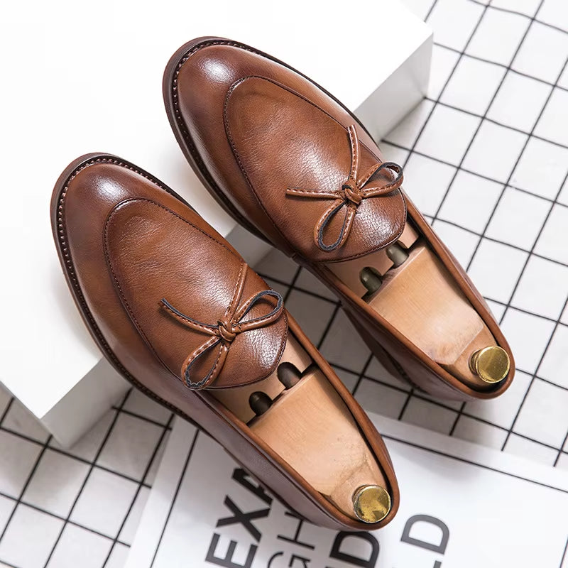 Luxury Brand New Designer Shoes Men High Quality Casual Shoes Vintage Tassel Formal Dress Shoes Wedding Loafers Flats