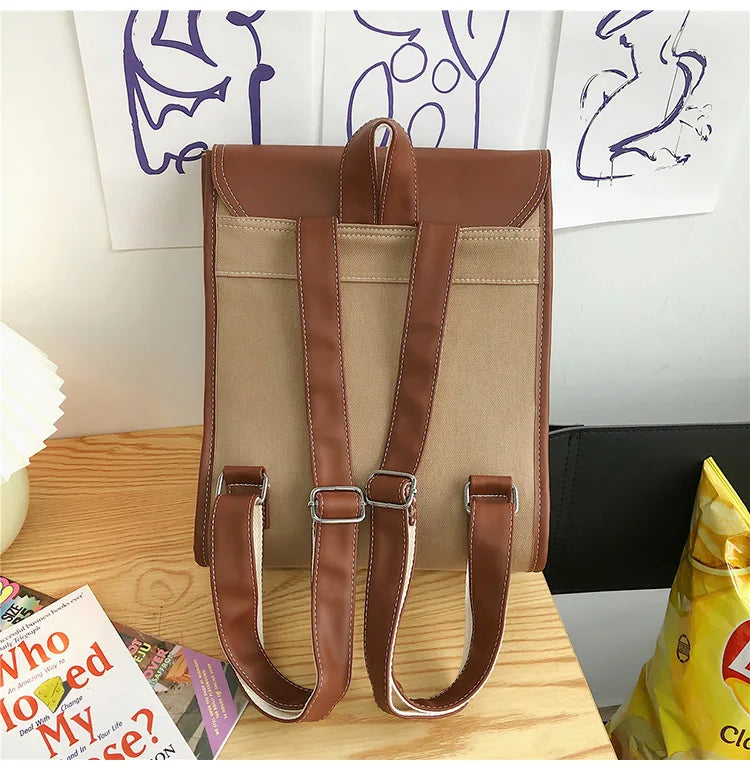 Preppy style women backpack Large Capacity Laptop Bag Casual School Backpacks for Girls patchwork Travel bags for Female totes Don't Taxe That