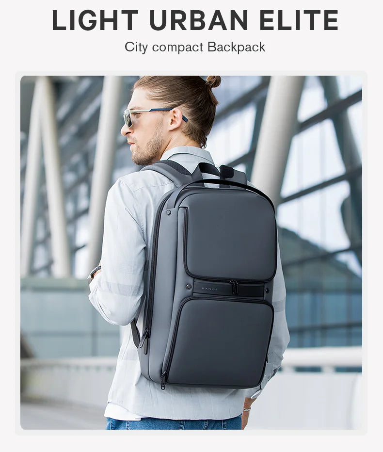 BANGE Original Unique Design Multi-Layer Space Business Backpacks Men Teenage USB External Charge 15.6 Laptop Traval Backpack Don't Taxe That