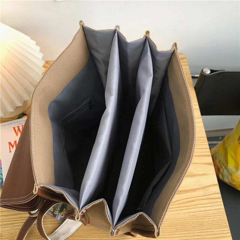 Preppy style women backpack Large Capacity Laptop Bag Casual School Backpacks for Girls patchwork Travel bags for Female totes Don't Taxe That