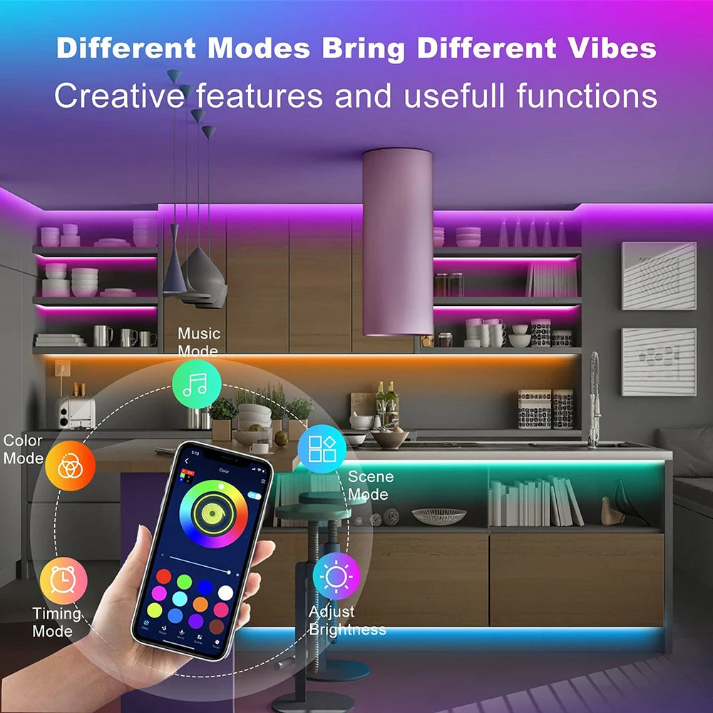 Tape Bluetooth USB LED Strip Light 5050 SMD 5V USB RGB Lights Flexible LED Lamp Tape Ribbon RGB Self-adhesive TV Desktop Diode Don't Taxe That