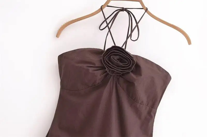 Dresses Summer Women's 2025 New Chic Tube Top Hanging Neck Holiday Dress Women's Street Fashion Party Long Dress Don't Taxe That