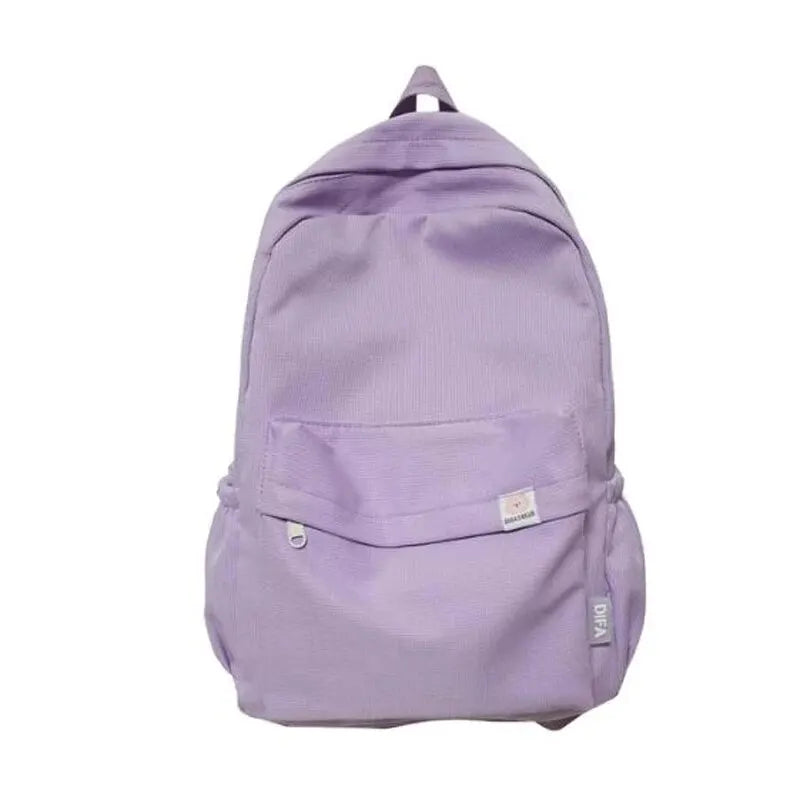 New Waterproof Nylon Women Backpack Female Travel Bag Backpacks Schoolbag for Teenage Girls Solid Color Bookbag Mochila Bookbag Don't Taxe That