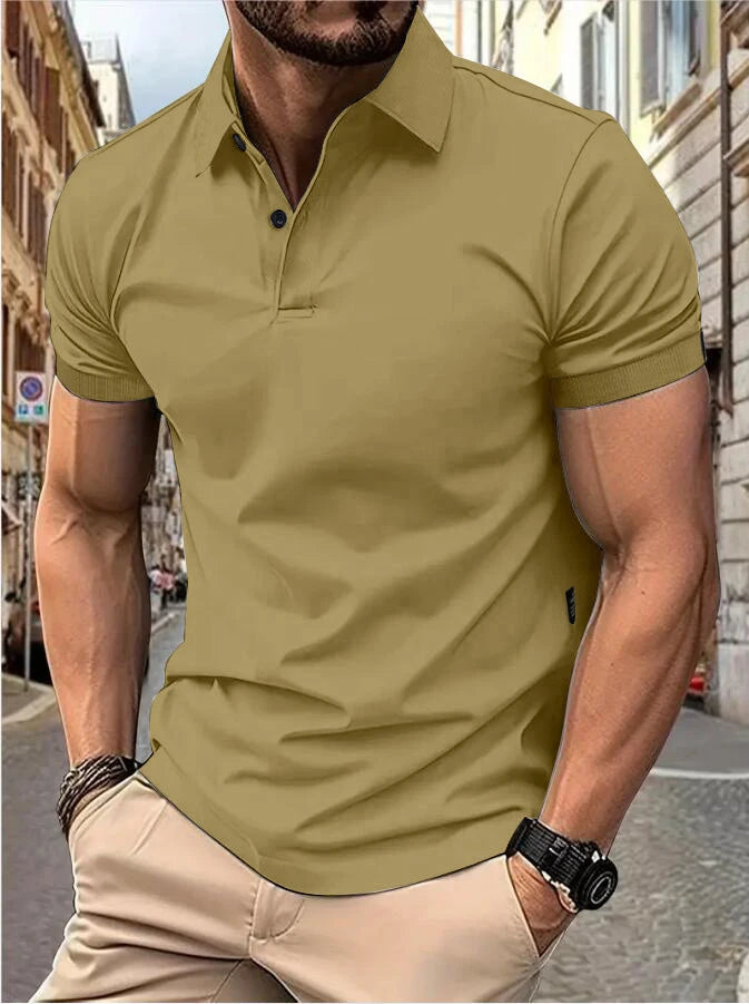 Men's short sleeve Solid color short sleeve daily casual lapel casual short sleeve button down T-shirt casual top for men Don't Taxe That