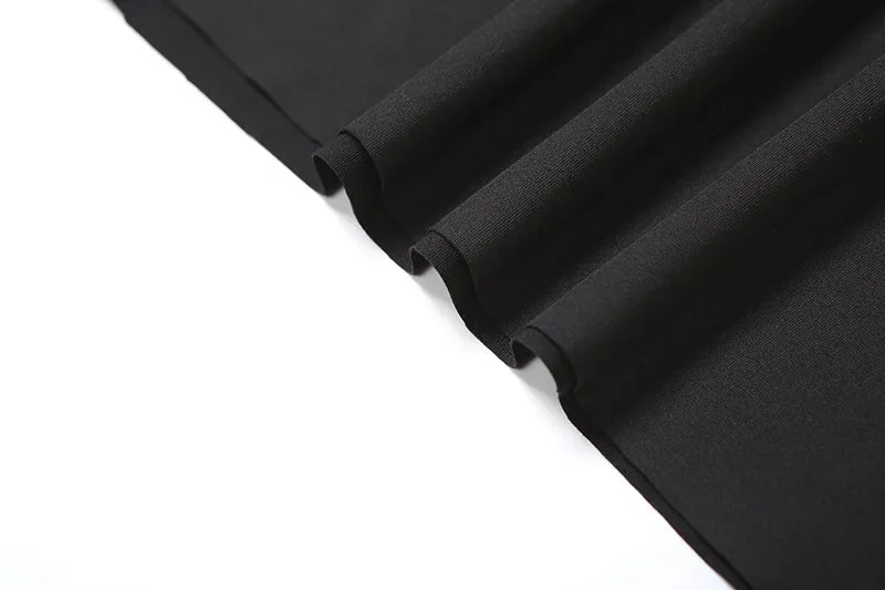 Women's Summer Deep V-neck High Waist Folds Long Dress Halter Neck Bandage Backless Tunics Split White Party Evening Dresses Don't Taxe That