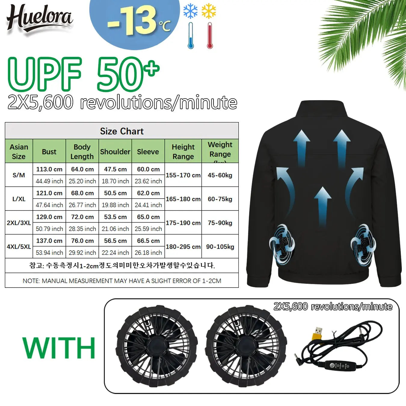 Cool Jacket Men's Hot Weather Work Fan Coat USB Refrigeration Air Conditioning Clothes Women's Body Cooling Fishing Clothes Vest Don't Taxe That