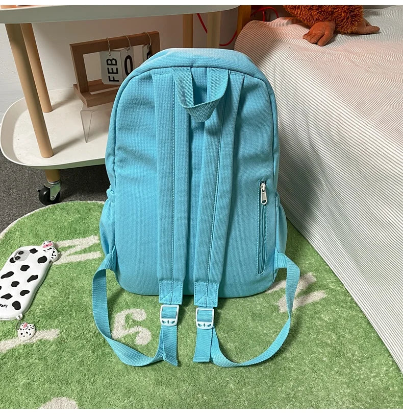 New Waterproof Nylon Women Backpack Female Travel Bag Backpacks Schoolbag for Teenage Girls Solid Color Bookbag Mochila Bookbag Don't Taxe That