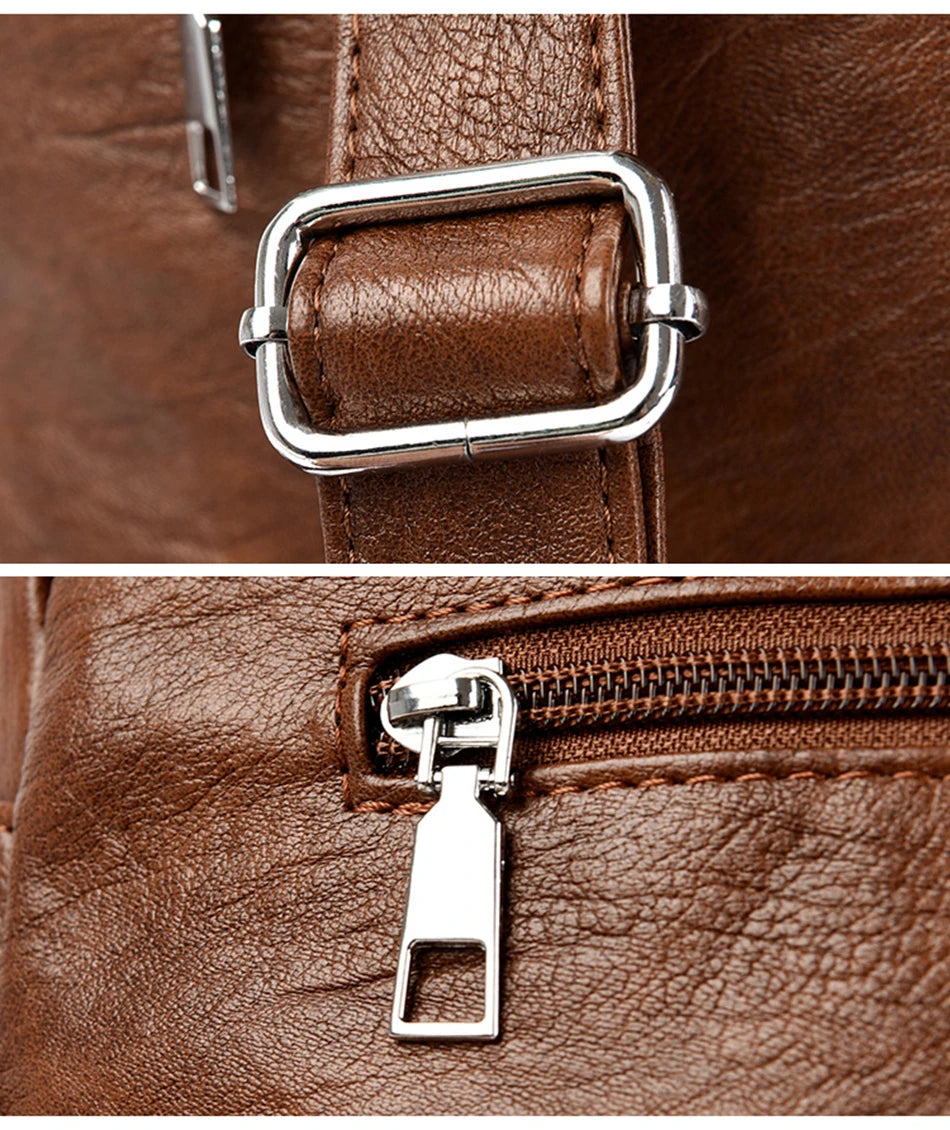 Women Soft Leather Backpacks High Capacity Female Back Pack Casual Travel Ladies Bagpack Machial Feminina for Teenager Grils Don't Taxe That