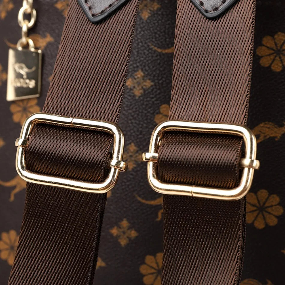 Ladies Backpack Designer High Quality Leather Women Bag Luxury Fashion Printing Tassel School Bags Large Capacity Backpacks Sac Don't Taxe That