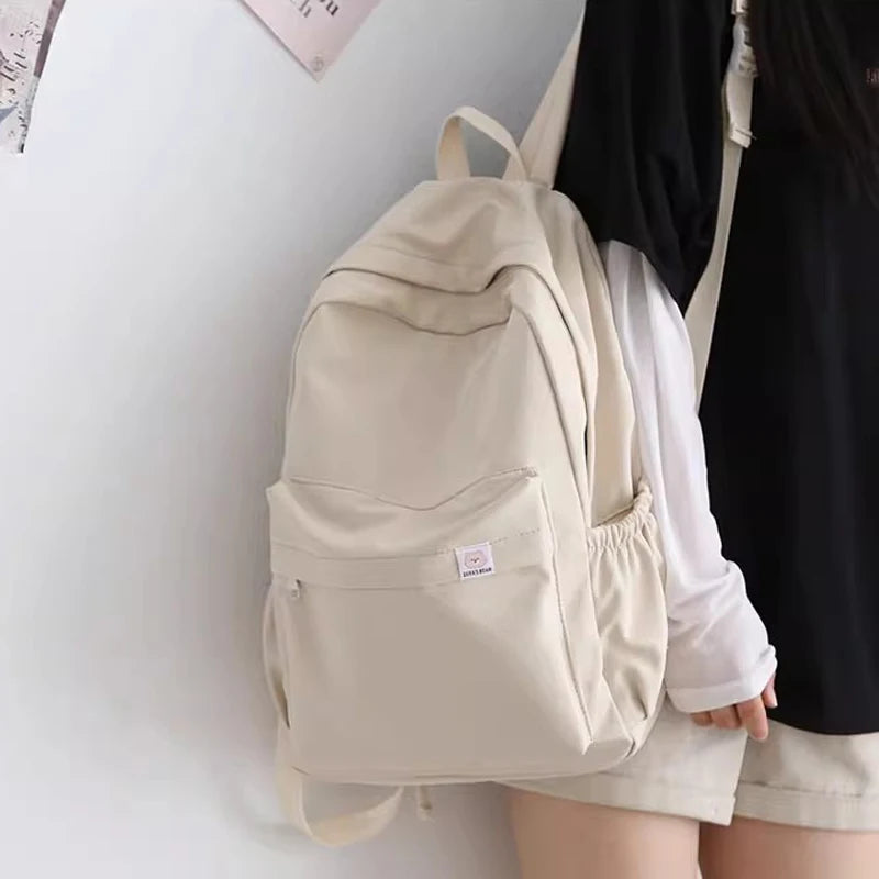 New Waterproof Nylon Women Backpack Female Travel Bag Backpacks Schoolbag for Teenage Girls Solid Color Bookbag Mochila Bookbag Don't Taxe That