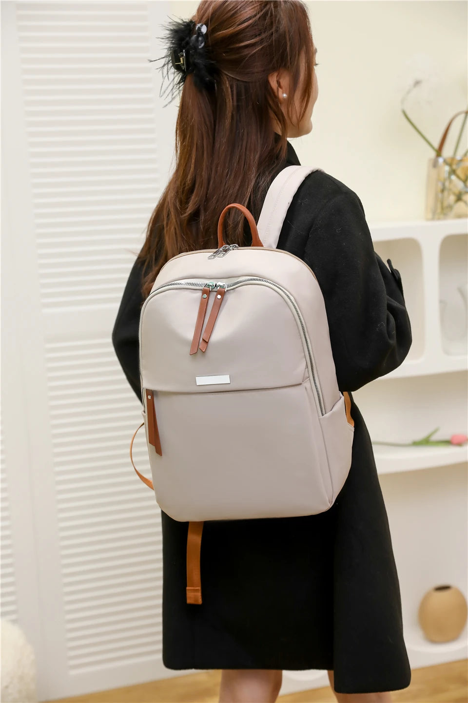 Waterproof Nylon Back Pack Women Business Laptop Backpacks Ladies Bagpack Travel Rucksack Large Capacity School Bag for Girls Don't Taxe That