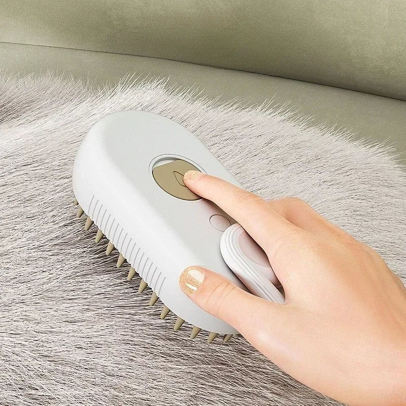 USB Rechargeable  Pet Grooming Brush with Steam Spray & Massage, Anti-Flying Hair Electric Bath Brush for Dog Cat Shedding Don't Taxe That