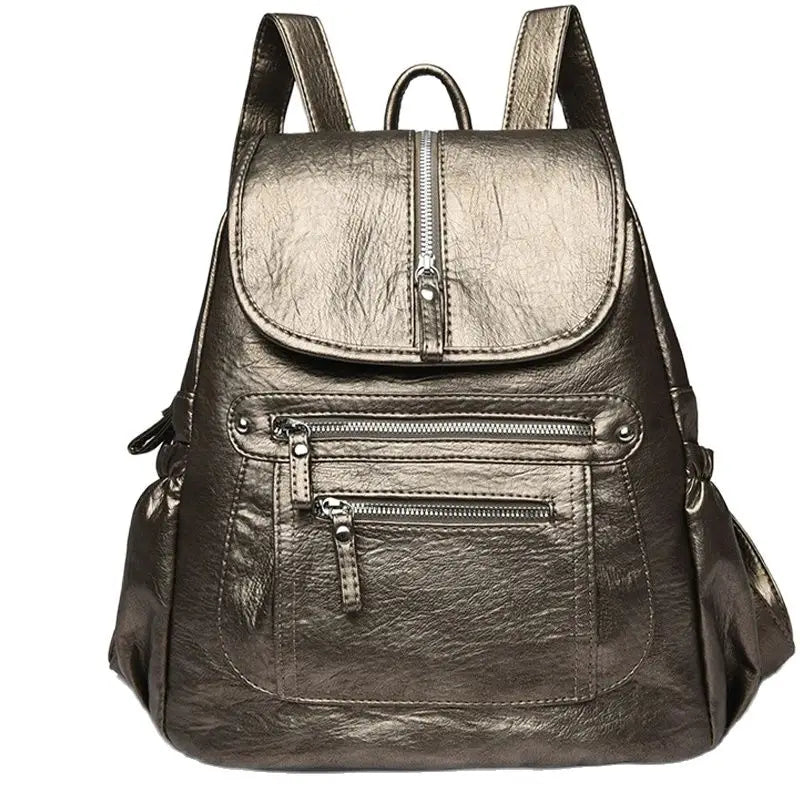 Women Soft Leather Backpacks High Capacity Female Back Pack Casual Travel Ladies Bagpack Machial Feminina for Teenager Grils Don't Taxe That