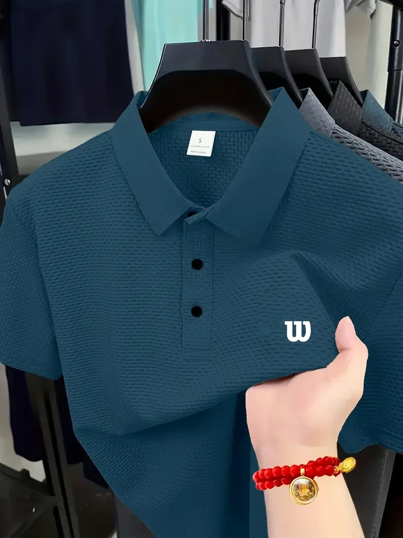 2025 new men's top, men's ice silk Polo, is cool, breathable and made of comfortable fabric Don't Taxe That