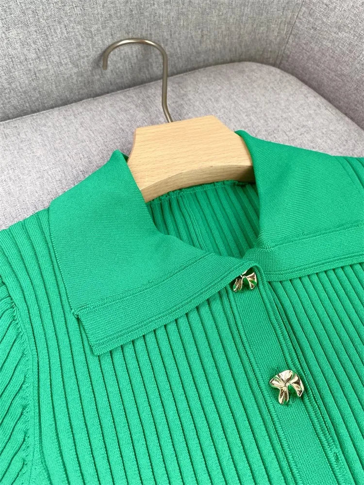 YuooMuoo Summer Maxi Dress Women Knit Black Green Long Bodycon Korean Fashion Ruffle Ladies Dresses Elegant Office Women Dress Don't Taxe That