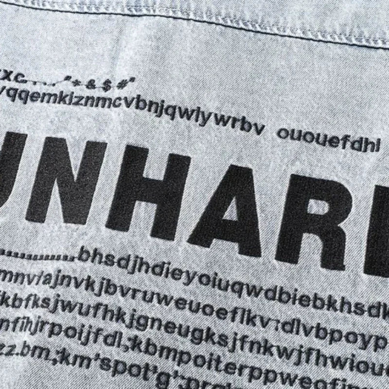 Jeans Coat for Men Letter Denim Jackets Man with Embroidery Light Designer Large Size Winter Oversize New in Korea Aesthetic L G Don't Taxe That