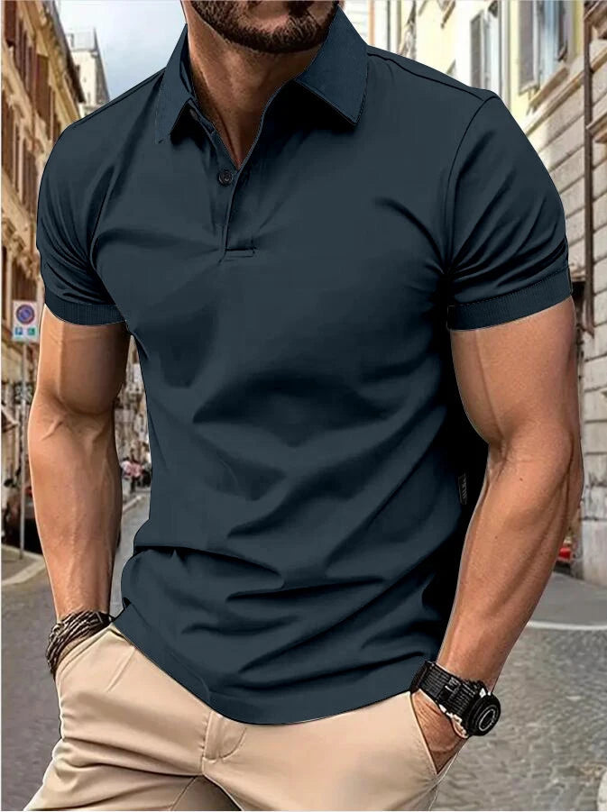 Men's short sleeve Solid color short sleeve daily casual lapel casual short sleeve button down T-shirt casual top for men Don't Taxe That