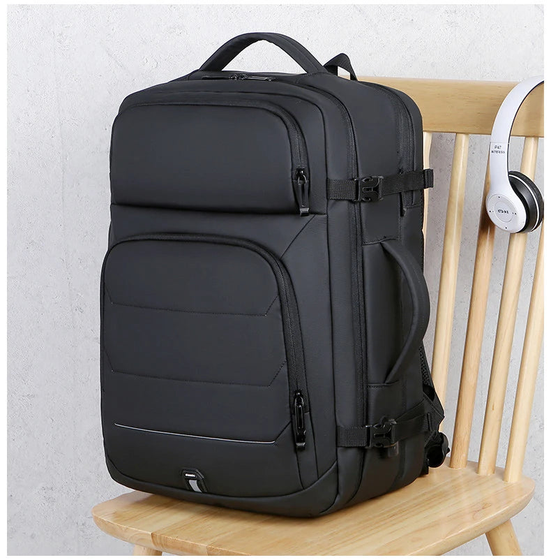 Expandable Men‘s 17 Inch Laptop Backpacks Waterproof Notebook Bag USB Schoolbag Sports Travel School Bag Pack Backpack For Male Don't Taxe That