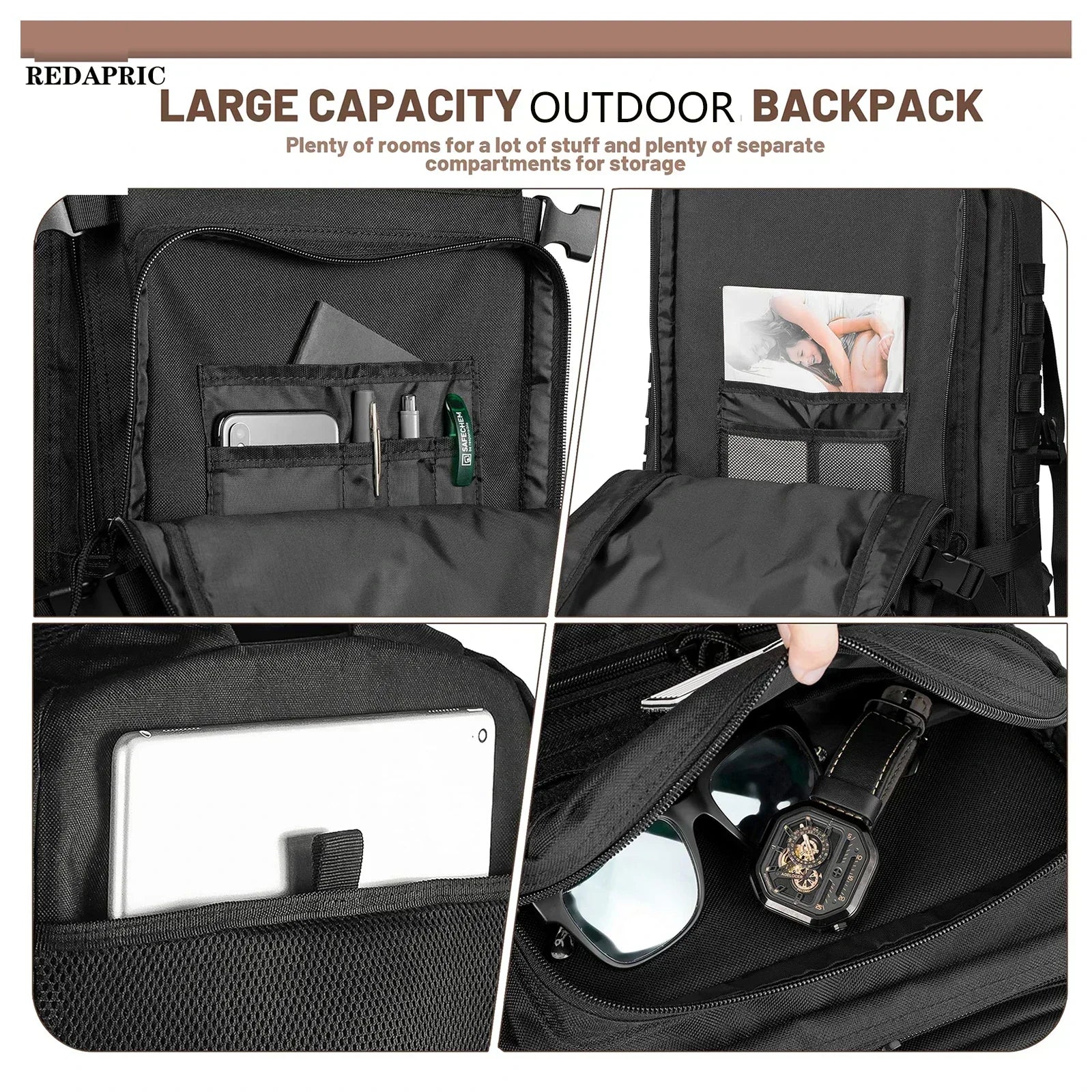 Man Tactical Backpacks HIking Traveling Bags Survival Outdoor 3P Assault Pack EDC Molle Pack For Trekking Hunting Bag Don't Taxe That