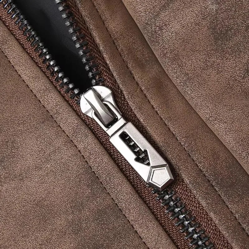 Spring Autumn Casual Leather Jackets Men High Quality Stand Collar Moto Biker PU Outerwear Mens Fashion Leather Coats Plus Size Don't Taxe That