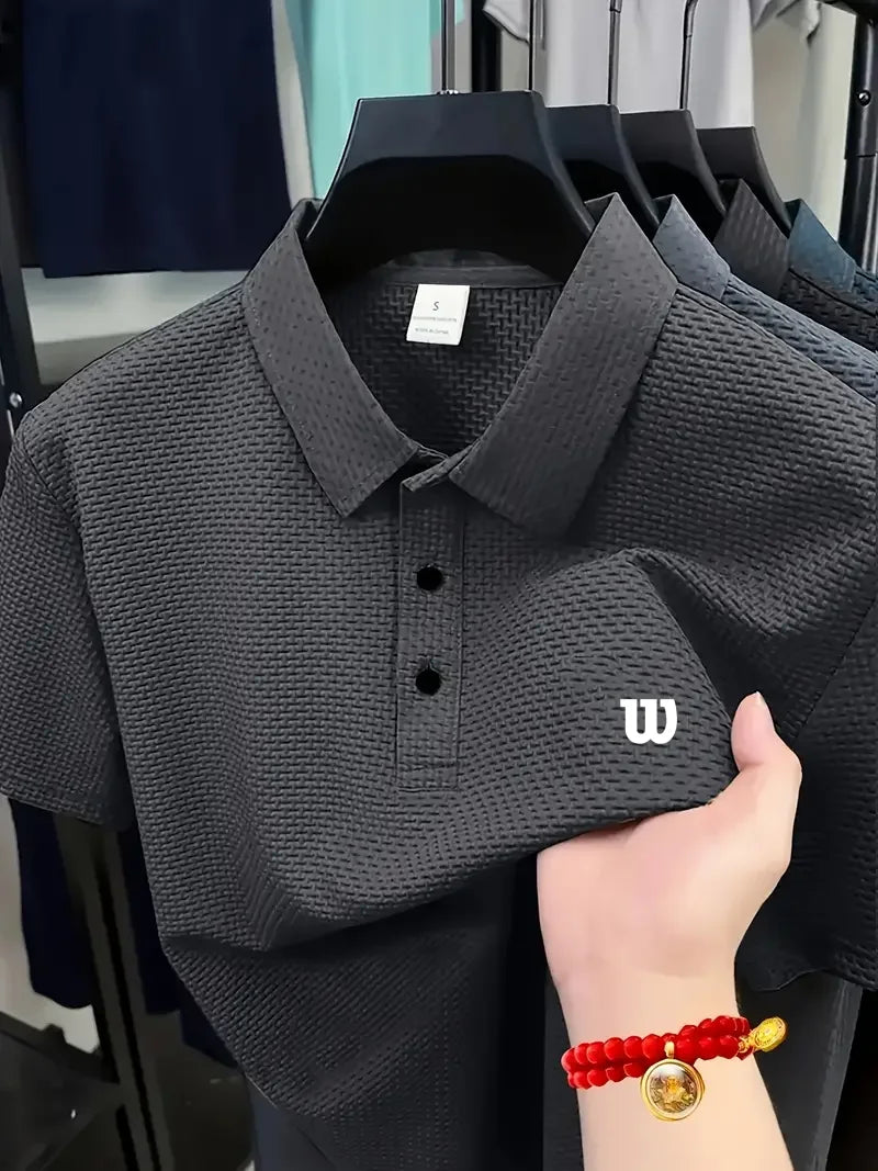 2025 new men's top, men's ice silk Polo, is cool, breathable and made of comfortable fabric Don't Taxe That