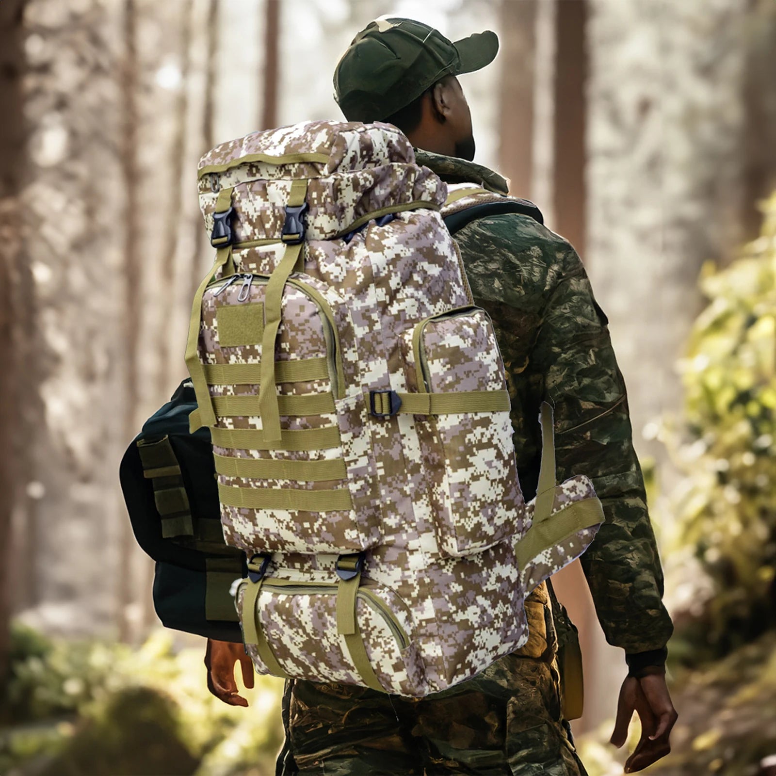 80L/100L  Mountaineering Bag Climb Bag Tactical Backpacks Large Backpack Outdoors Hiking Camping Travel Bags Don't Taxe That