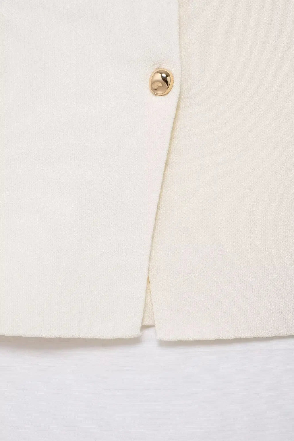 TRAFZA Women 2 Piece Set V-Neck Sleeveless Button Knitted Vest Top+Elegant Splicing High Waist Zipper Long Skirts Holiday Suits Don't Taxe That