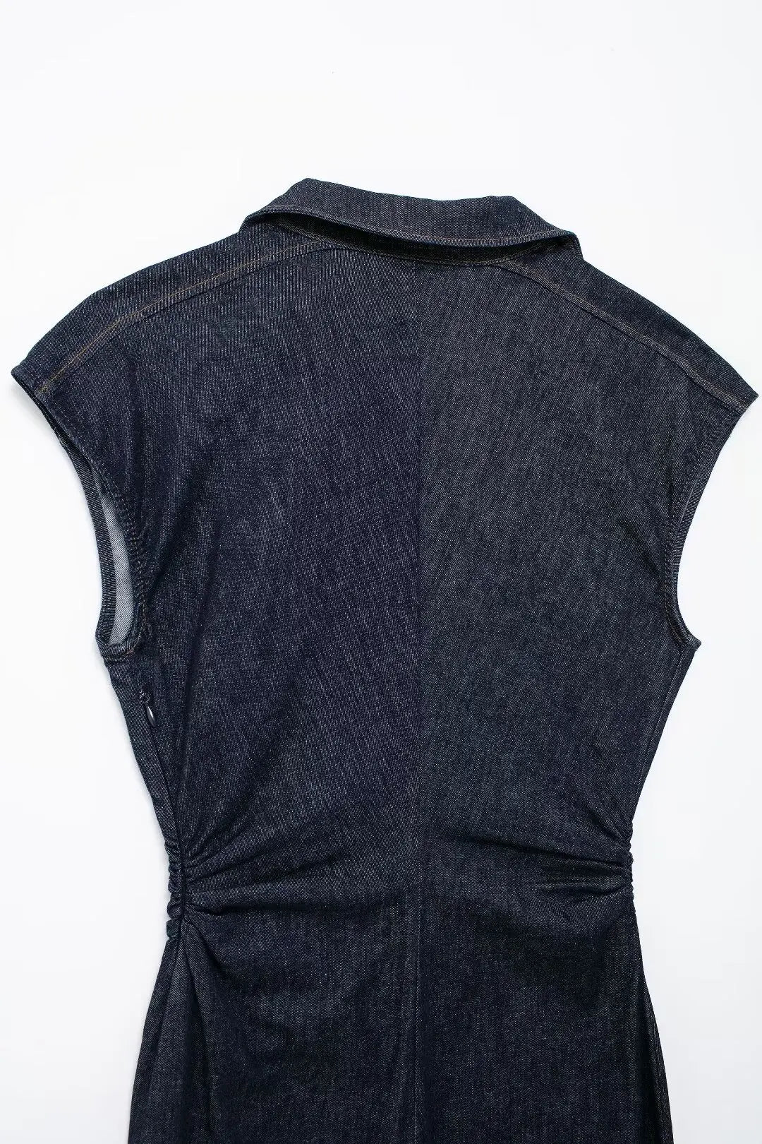 TRAFSHE Sleeveless Denim Long Dress Women Bodycon Tank Midi Dress Woman Summer Ruched Button Up Casual Dresses For Lady Don't Taxe That