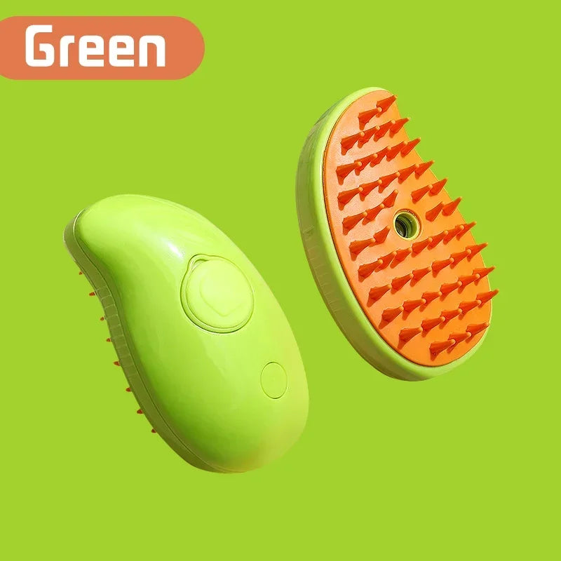 USB Rechargeable  Pet Grooming Brush with Steam Spray & Massage, Anti-Flying Hair Electric Bath Brush for Dog Cat Shedding Don't Taxe That