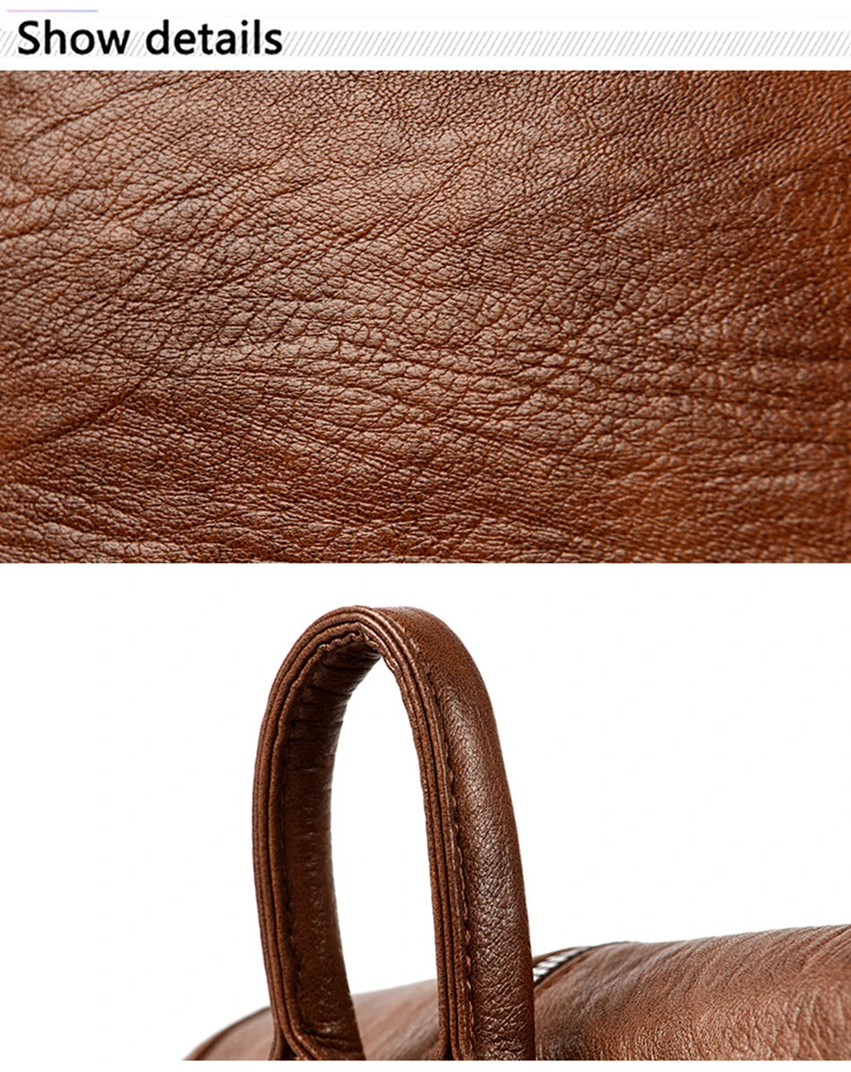Women Soft Leather Backpacks High Capacity Female Back Pack Casual Travel Ladies Bagpack Machial Feminina for Teenager Grils Don't Taxe That