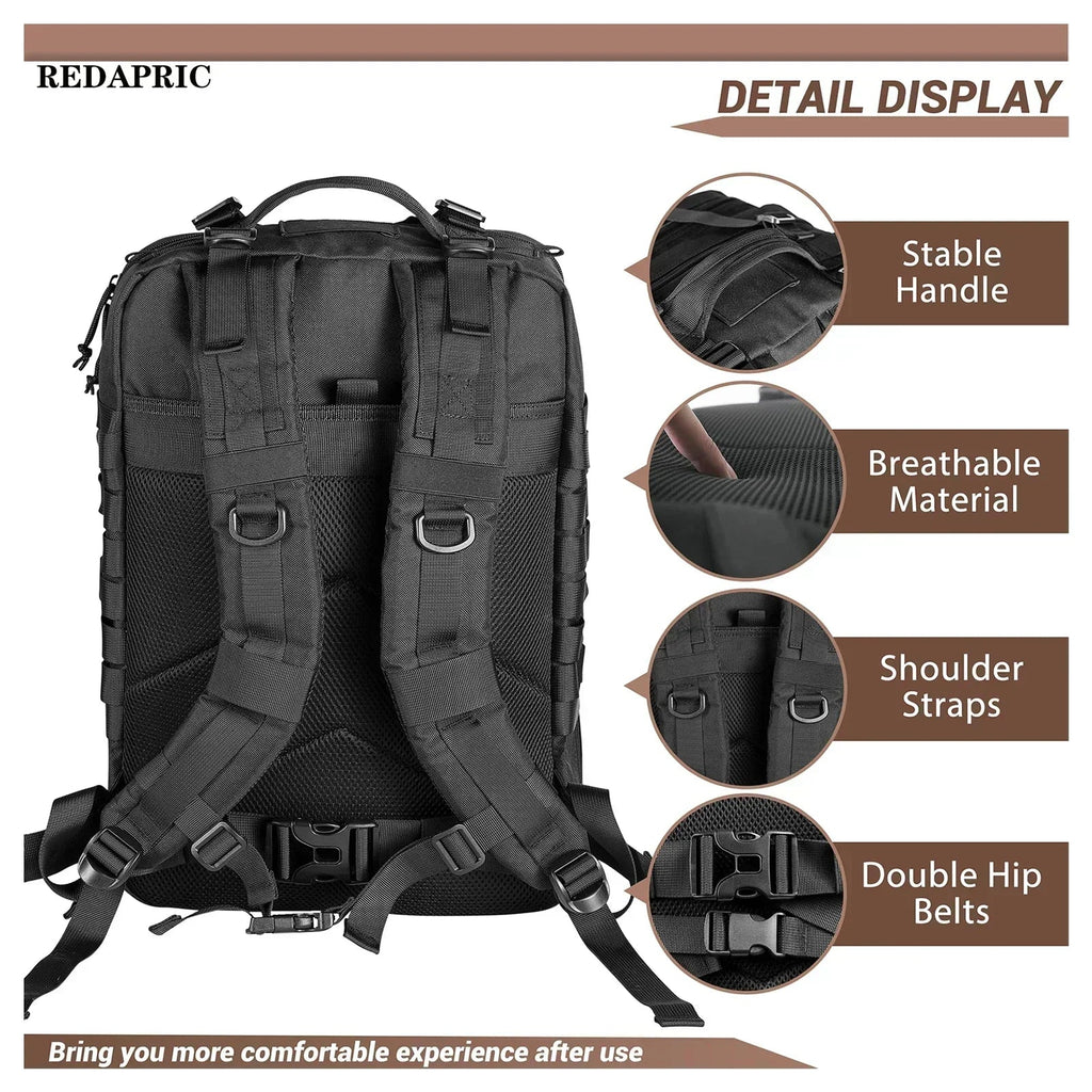 Man Tactical Backpacks HIking Traveling Bags Survival Outdoor 3P Assault Pack EDC Molle Pack For Trekking Hunting Bag Don't Taxe That