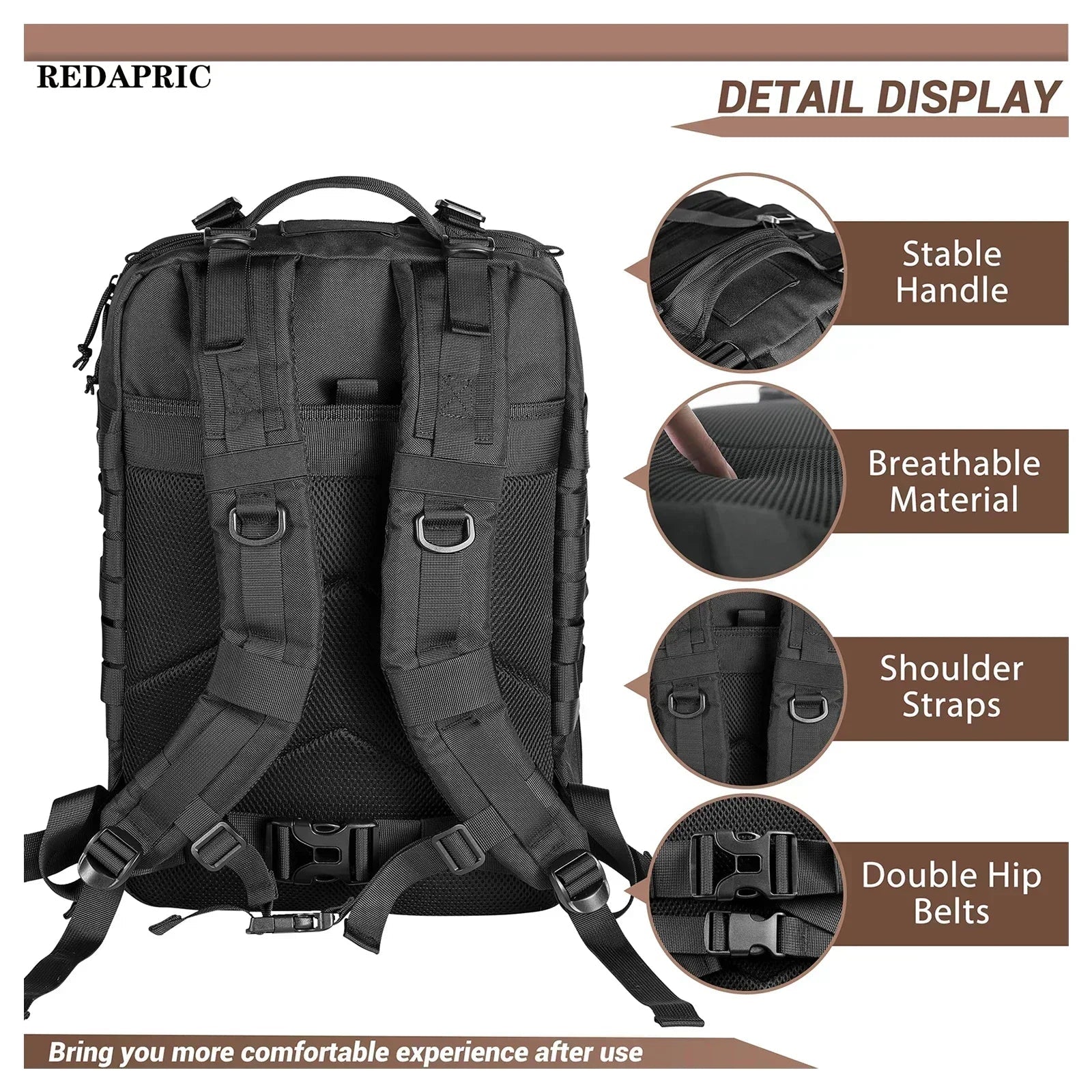 Man Tactical Backpacks HIking Traveling Bags Survival Outdoor 3P Assault Pack EDC Molle Pack For Trekking Hunting Bag Don't Taxe That