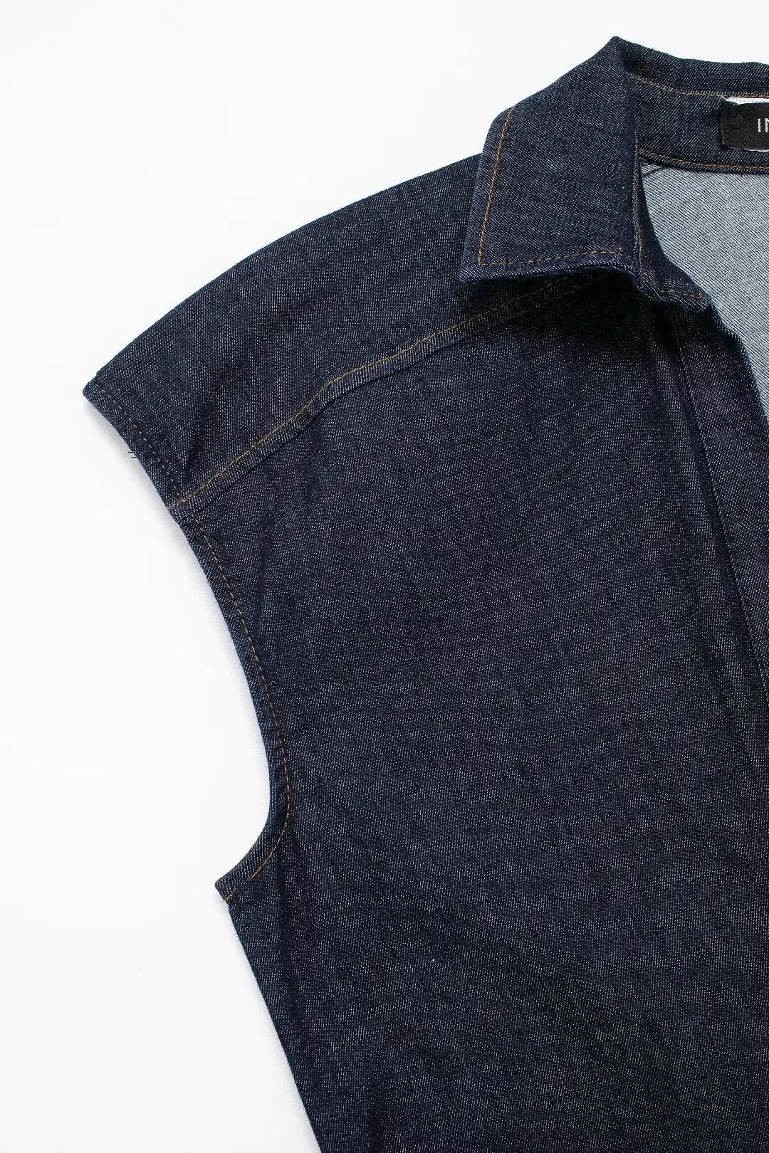 New arrival women's fashion sleeveless lapel pleated mid-length slim shirt-style commuter dress Don't Taxe That