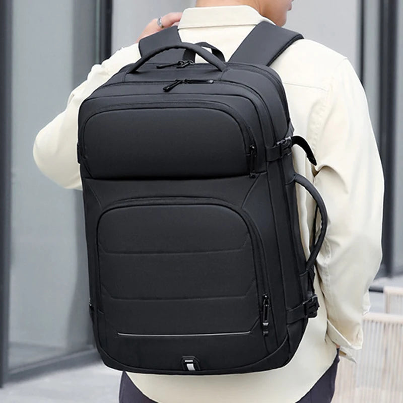 Expandable Men‘s 17 Inch Laptop Backpacks Waterproof Notebook Bag USB Schoolbag Sports Travel School Bag Pack Backpack For Male Don't Taxe That