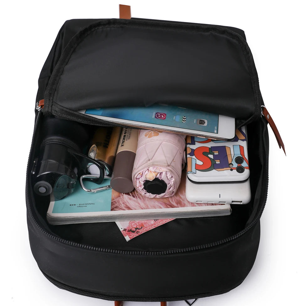 Waterproof Nylon Back Pack Women Business Laptop Backpacks Ladies Bagpack Travel Rucksack Large Capacity School Bag for Girls Don't Taxe That